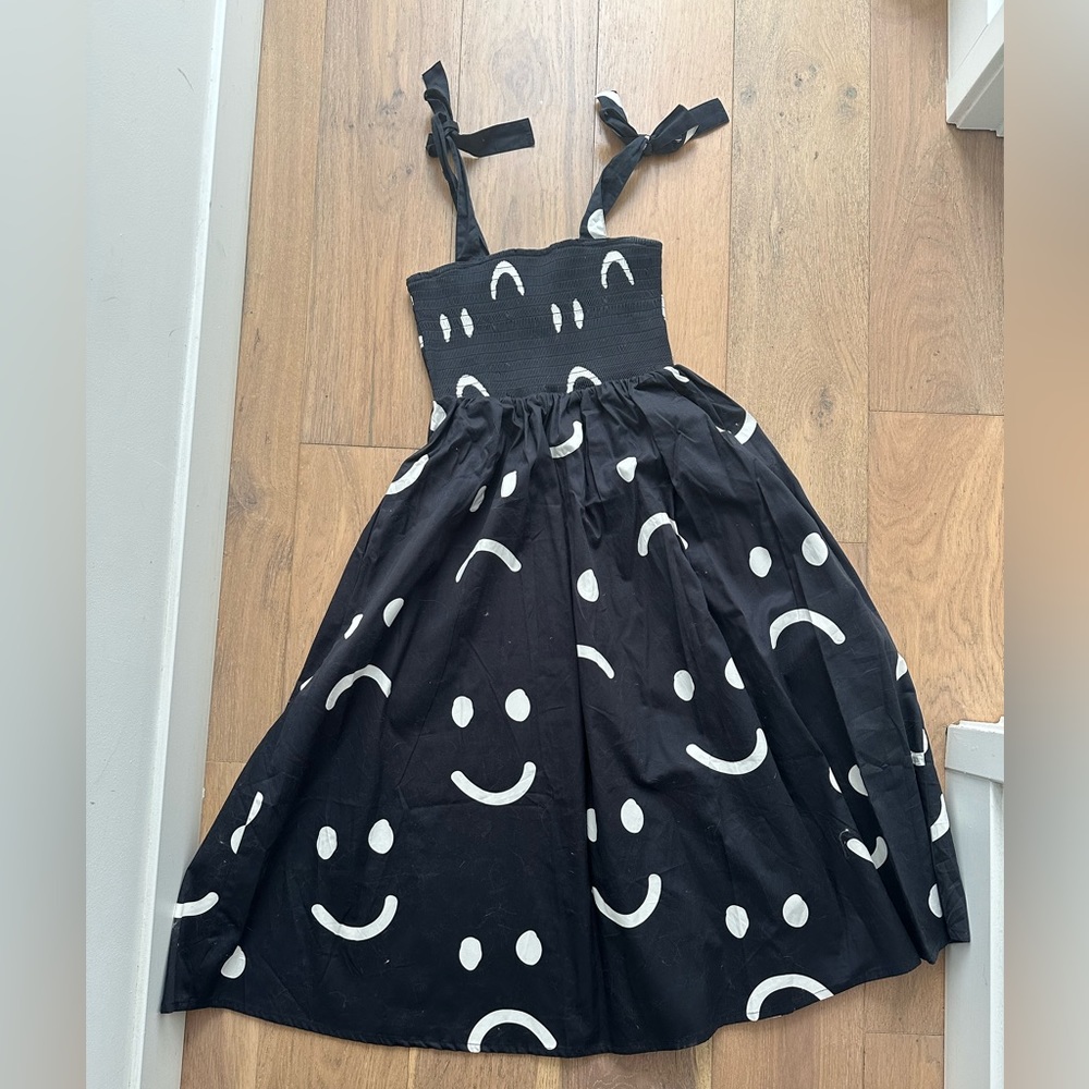 Lazy Oaf Happy Sad shoulder tie dress